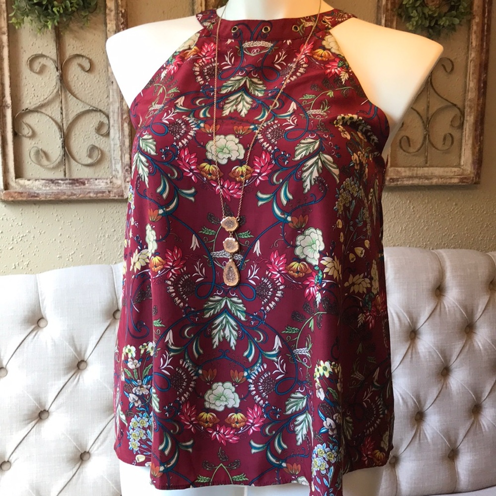 Halter Racer Back Moon River Large Blouse